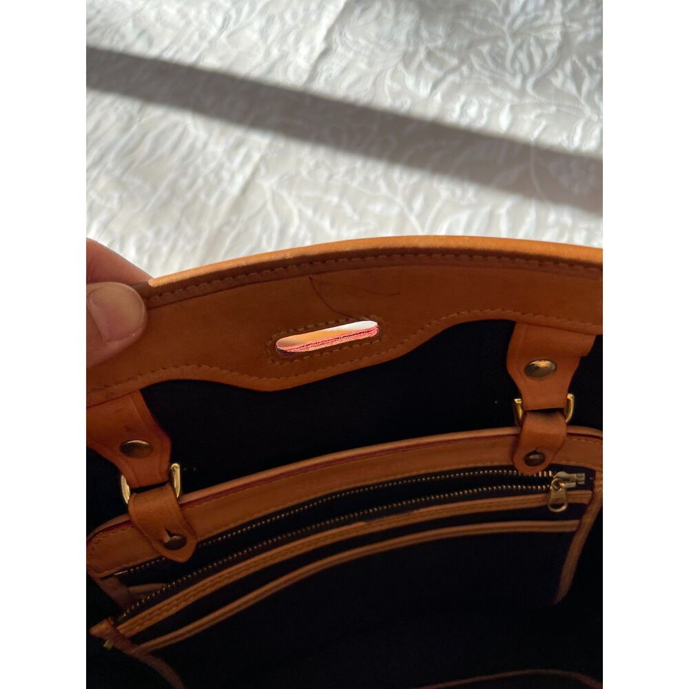 Rare Vintage 90s Dooney & Bourke Cabriolet Red Canvas Leather Trim Bucket Bag - Picture 12 of 13